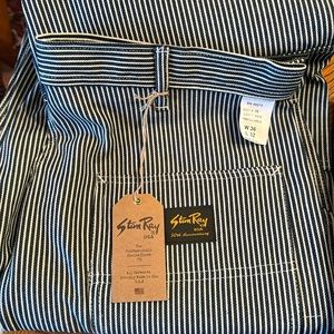 New Stan Ray 36x32 navy pin stripe carpenter pants